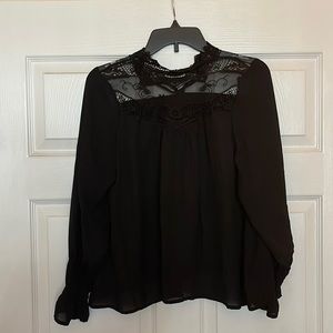 Black blouse (M) buttons around back of neck.